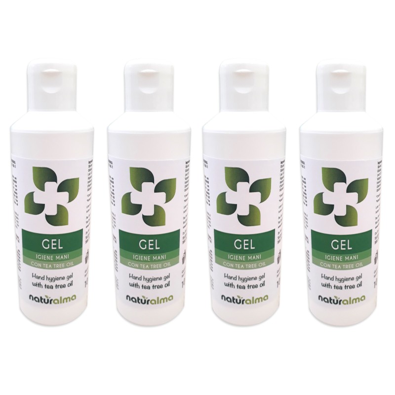 Gel Igiene Mani con Tea Tree oil (100 ml x 4) - Naturalma