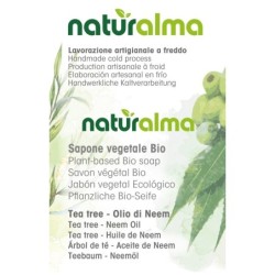 Gel Igiene Mani con Tea Tree oil (100 ml) + Sapone vegetale al Tea Tree e Olio di Neem BIO (100 g) - Naturalma