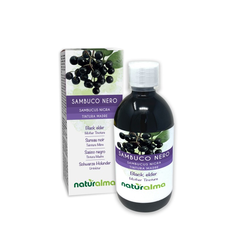 Sambuco nero Tintura madre 500 ml liquido analcoolico - Naturalma