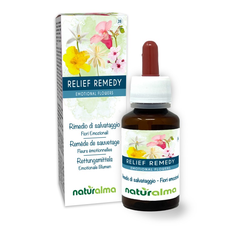 Relief remedy o rescue remedy Fiori emozionali o Fiori di Bach 60 ml liquido alcoolico - Naturalma