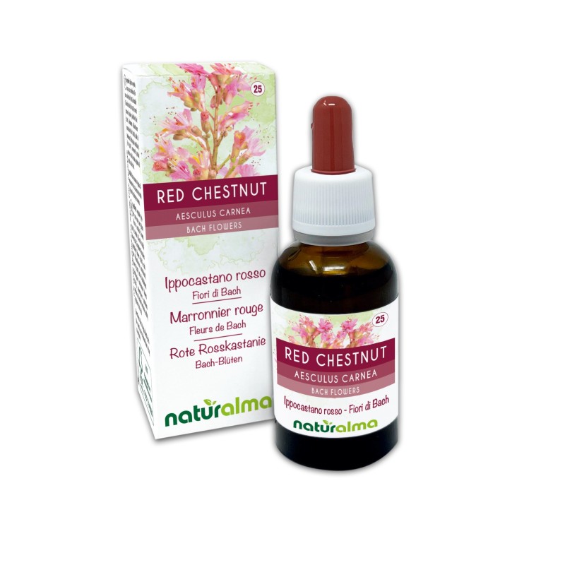 Red Chestnut Fiori emozionali o Fiori di Bach 30 ml liquido analcoolico - Naturalma